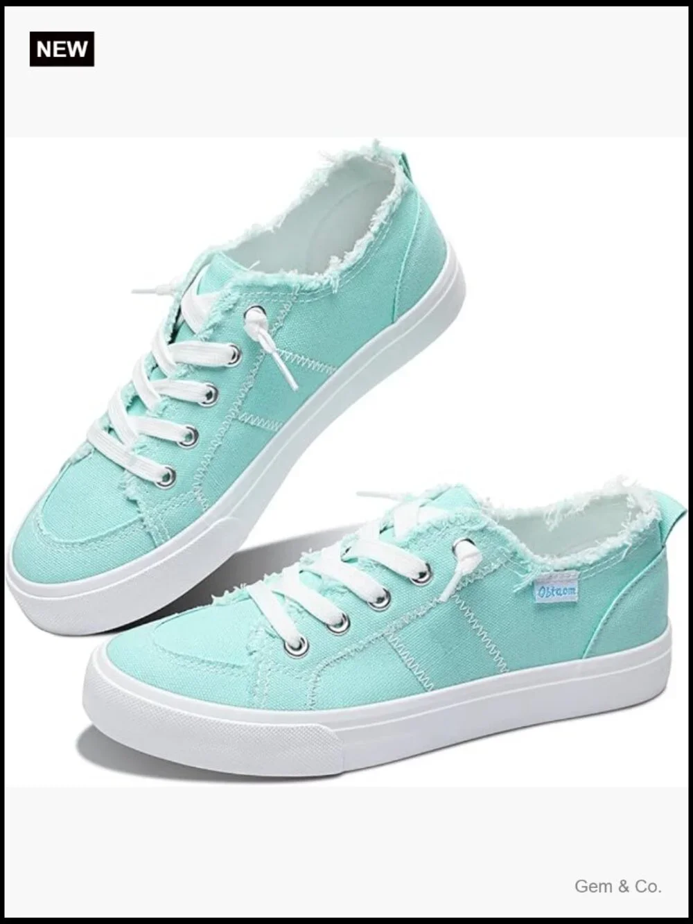Women's Slip On Canvas Sneakers - Low Top Fashion Sneakers